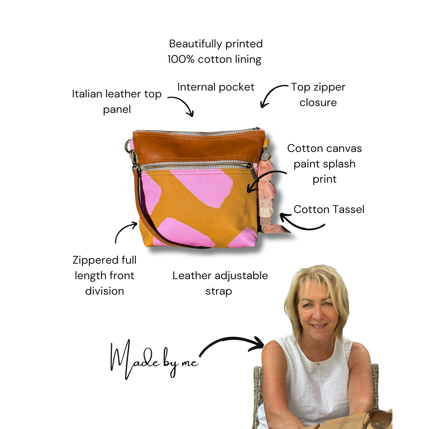 Pink Paint Dash Bucket bag