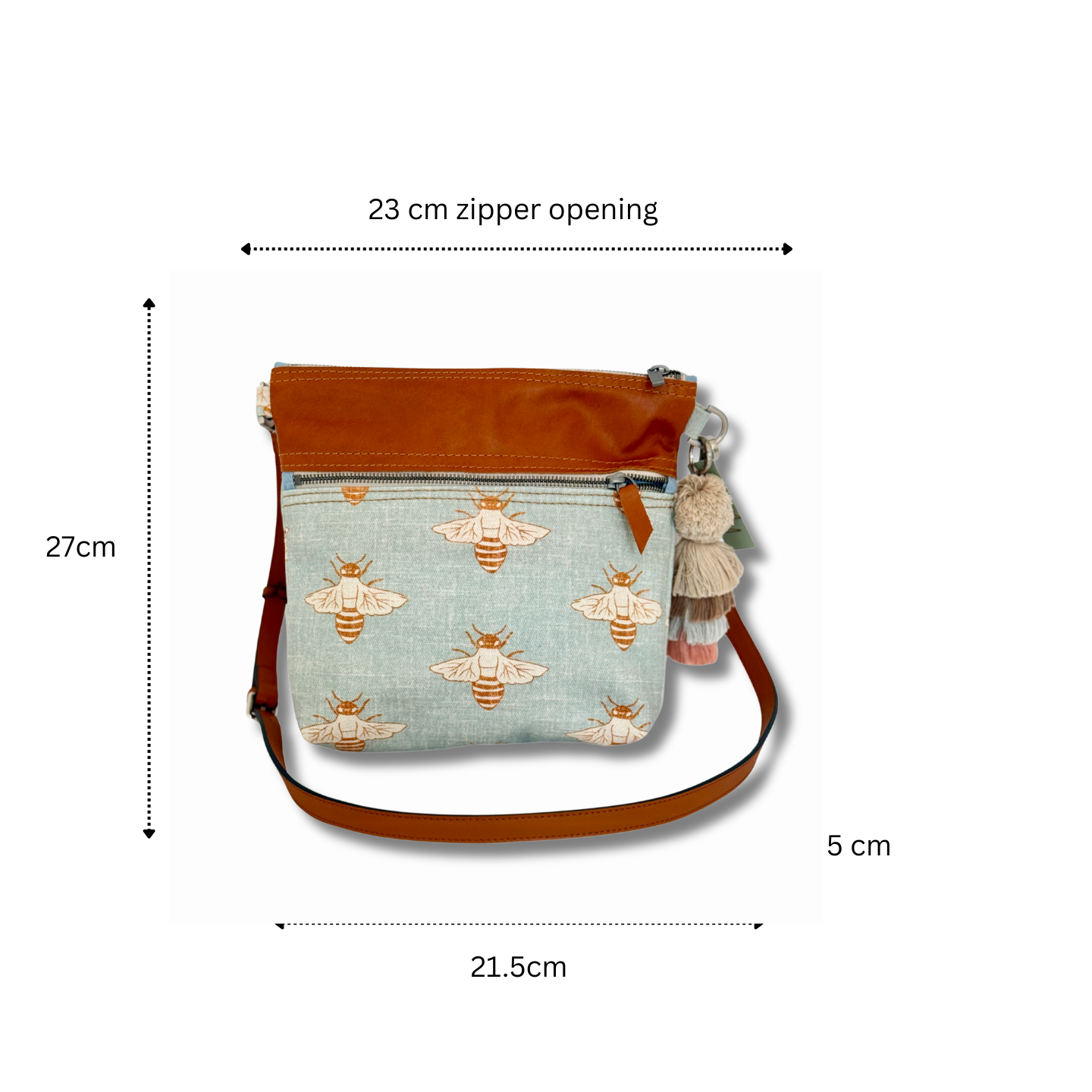 Blue Bee Bucket Bag