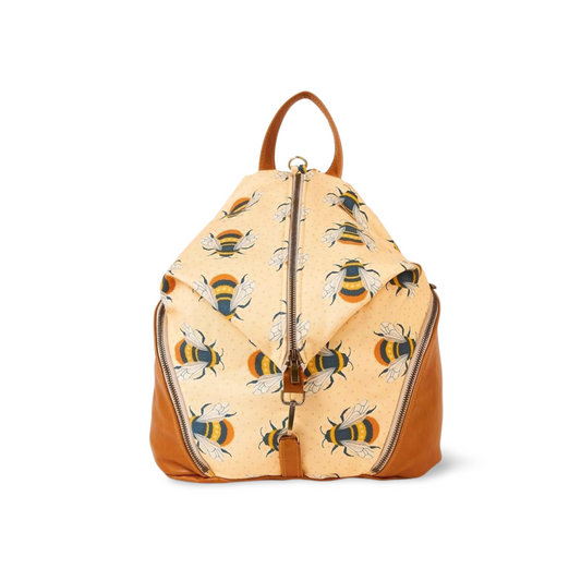 bee printed backpack