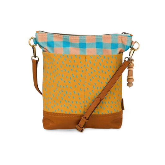Blue Chequered Pocket Bag