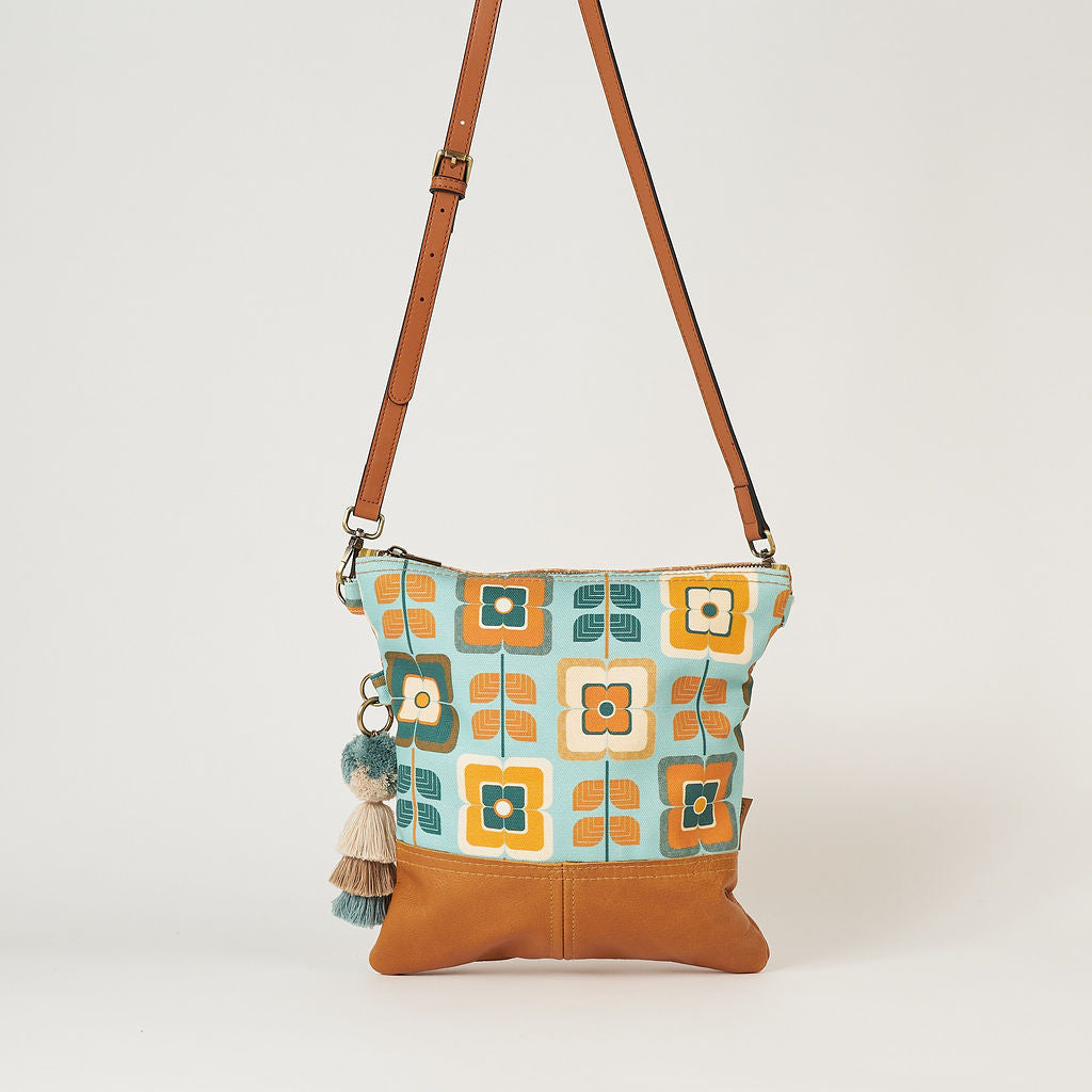 Retro Floral Foldover Bag