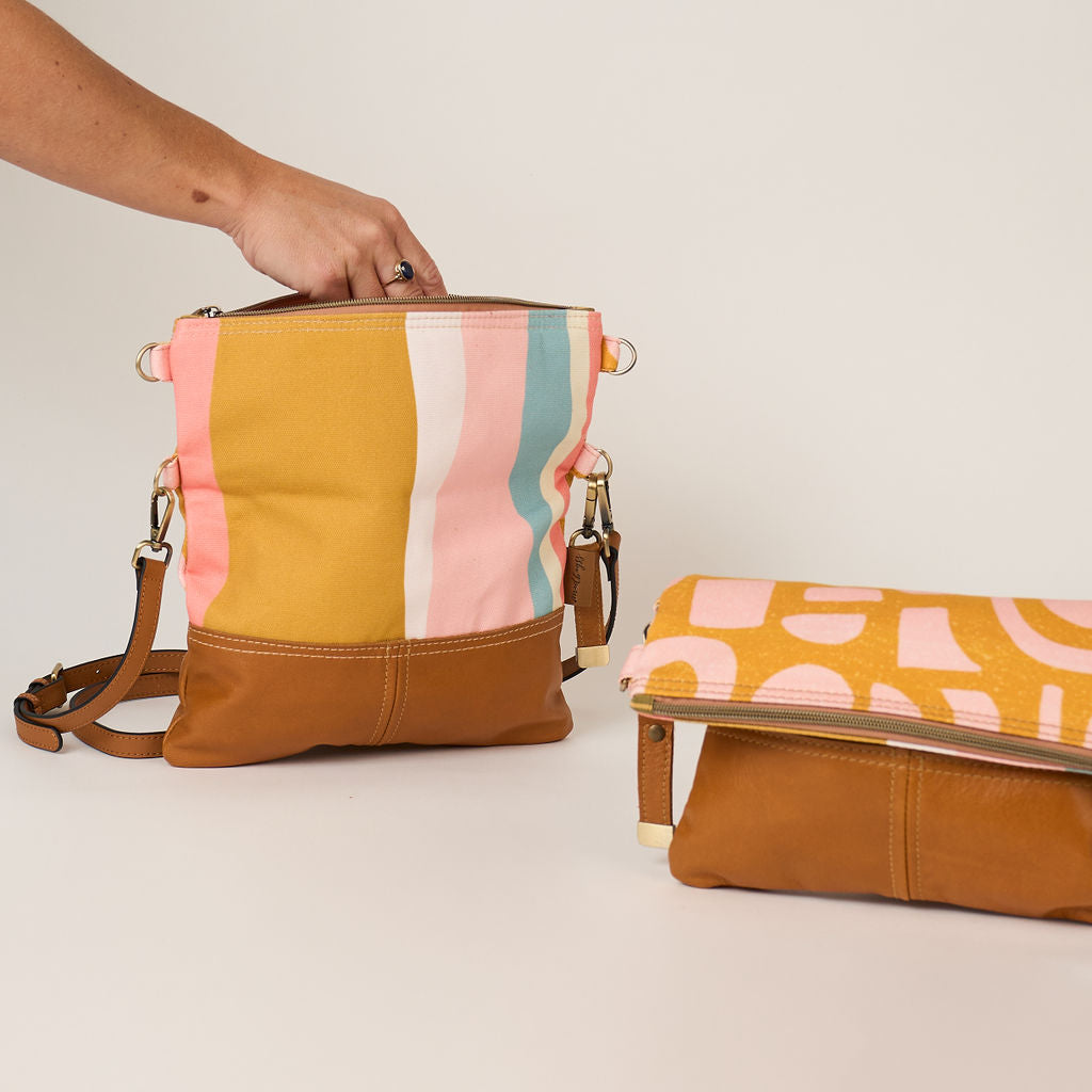 Blush shapes fold over bag