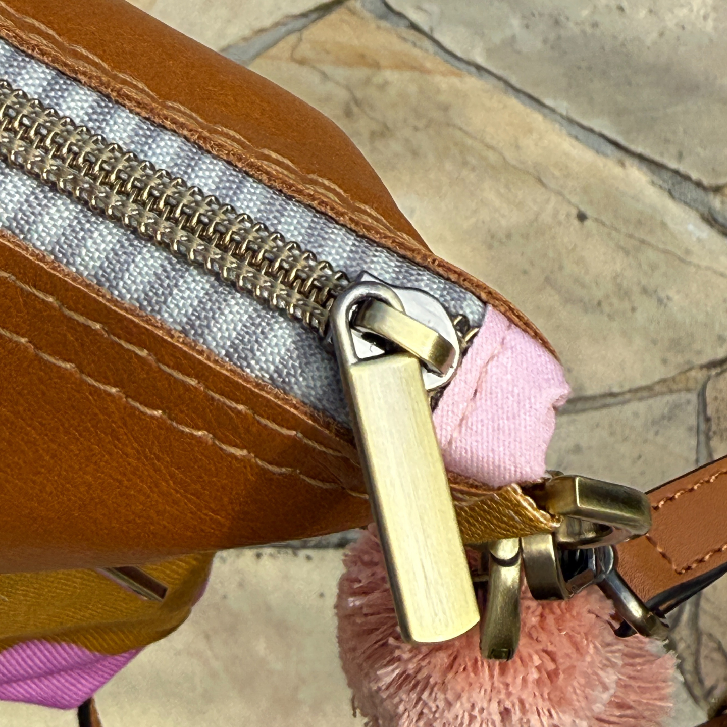 Pink Paint Dash Bucket bag