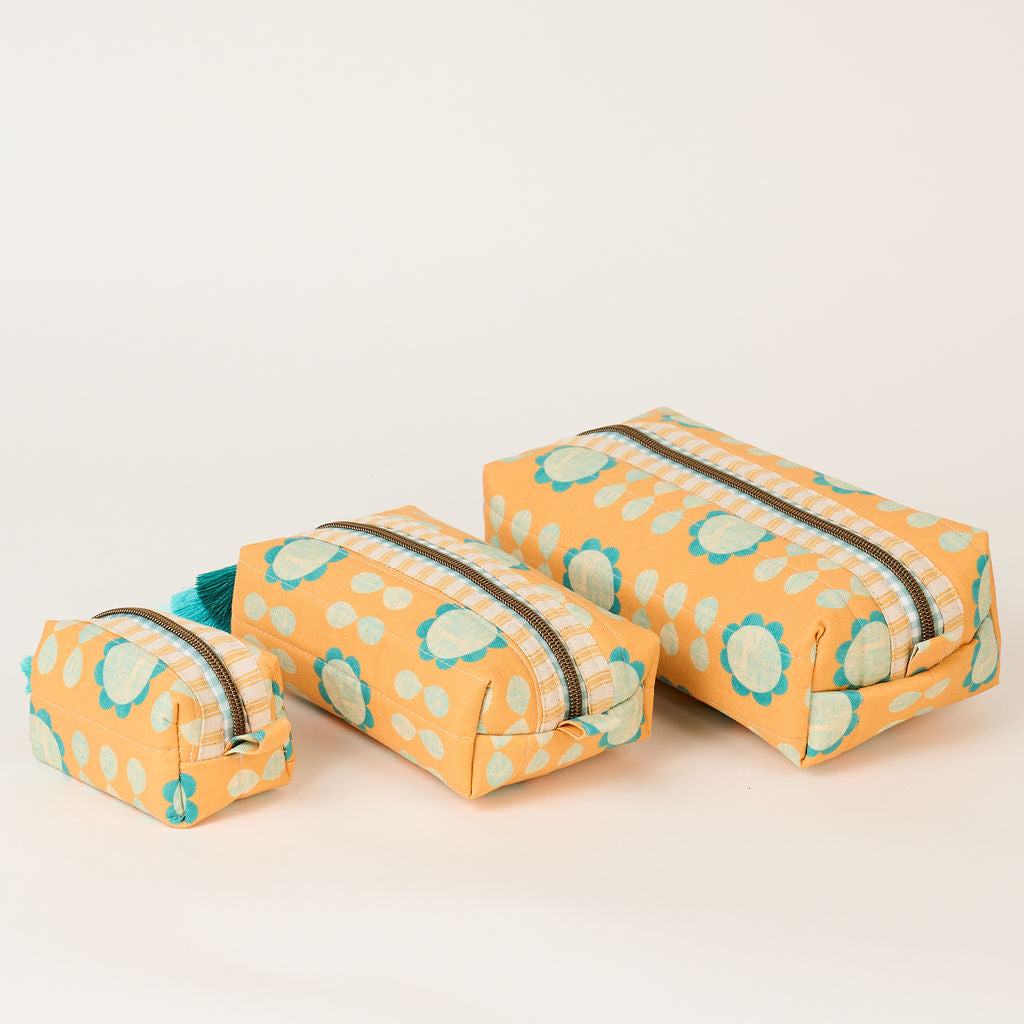 Retro Sunflower Box Pouch