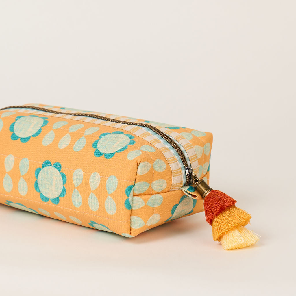 Retro Sunflower Box Pouch