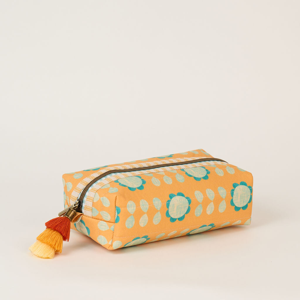 Retro Sunflower Box Pouch