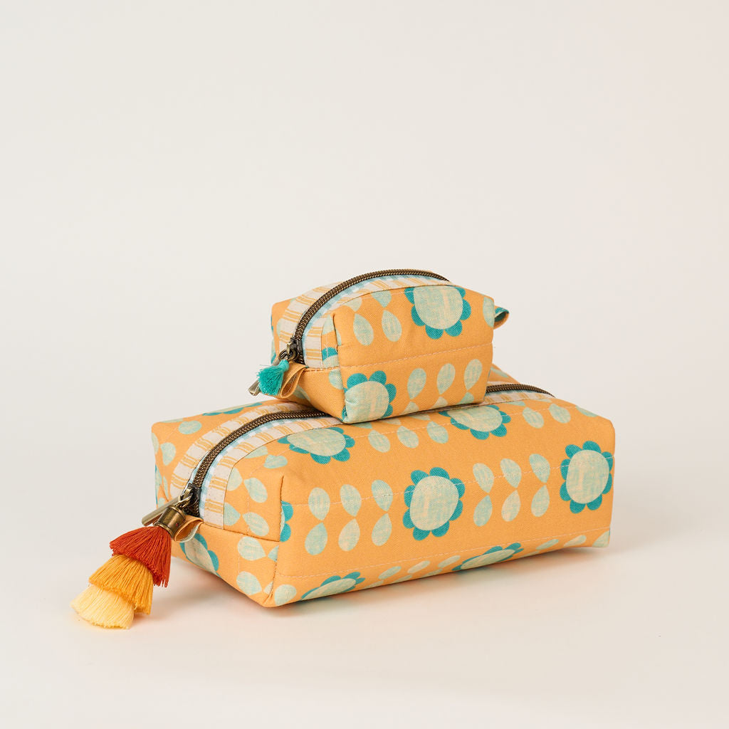 Retro Sunflower Box Pouch