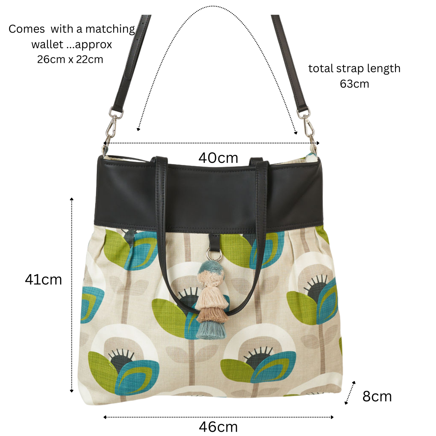 Geometric Poppies Weekender Bag