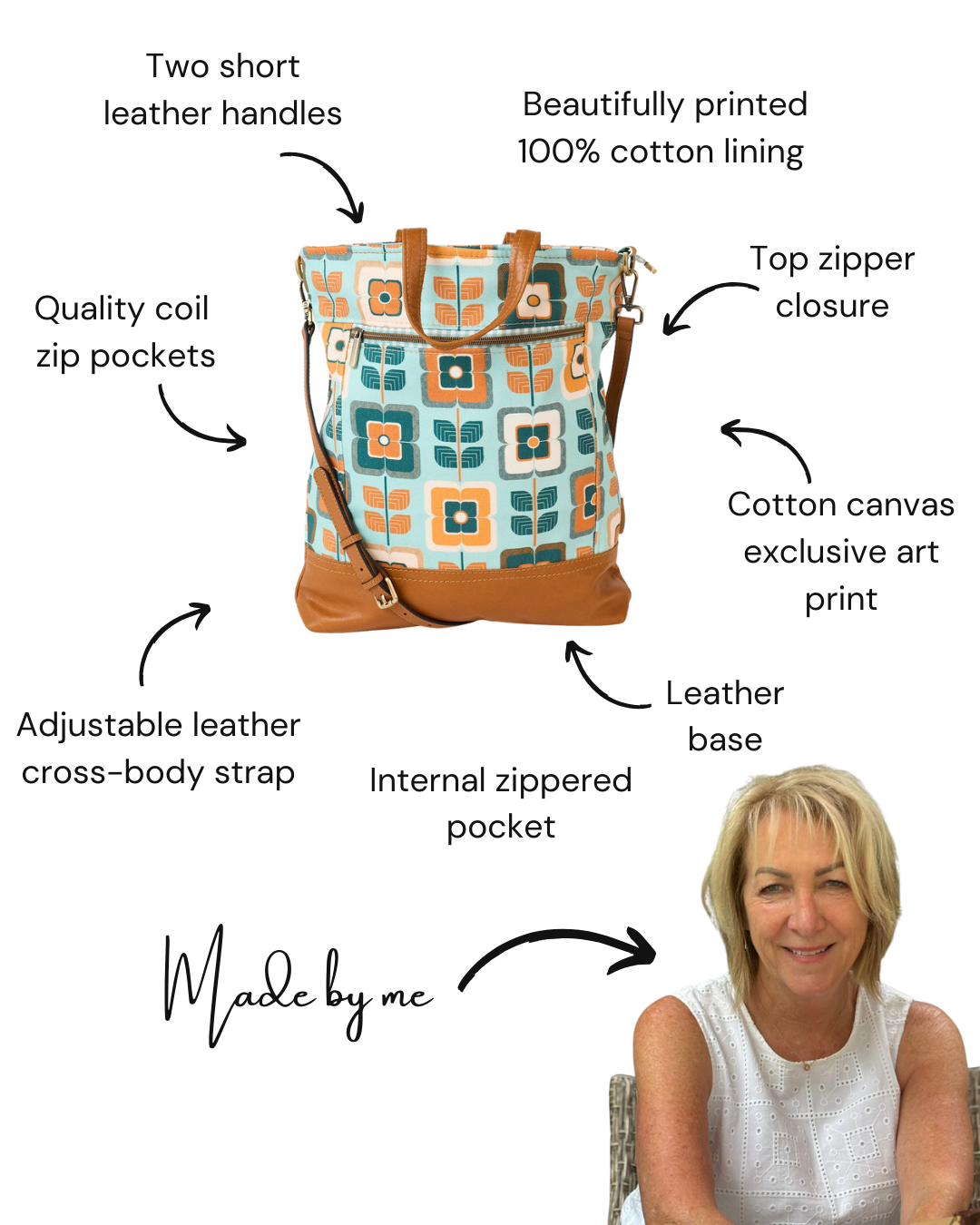Retro Floral Tote