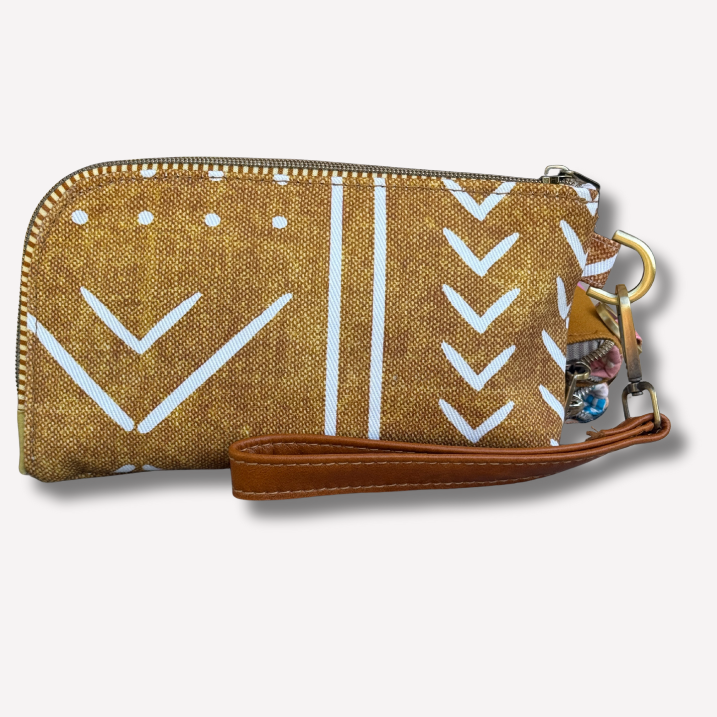 Tan Mudcloth Wallet
