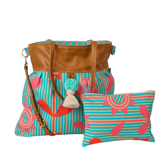 Weekender in Flowered Stripes