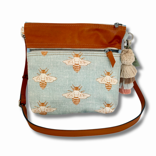 Blue Bee Bucket Bag