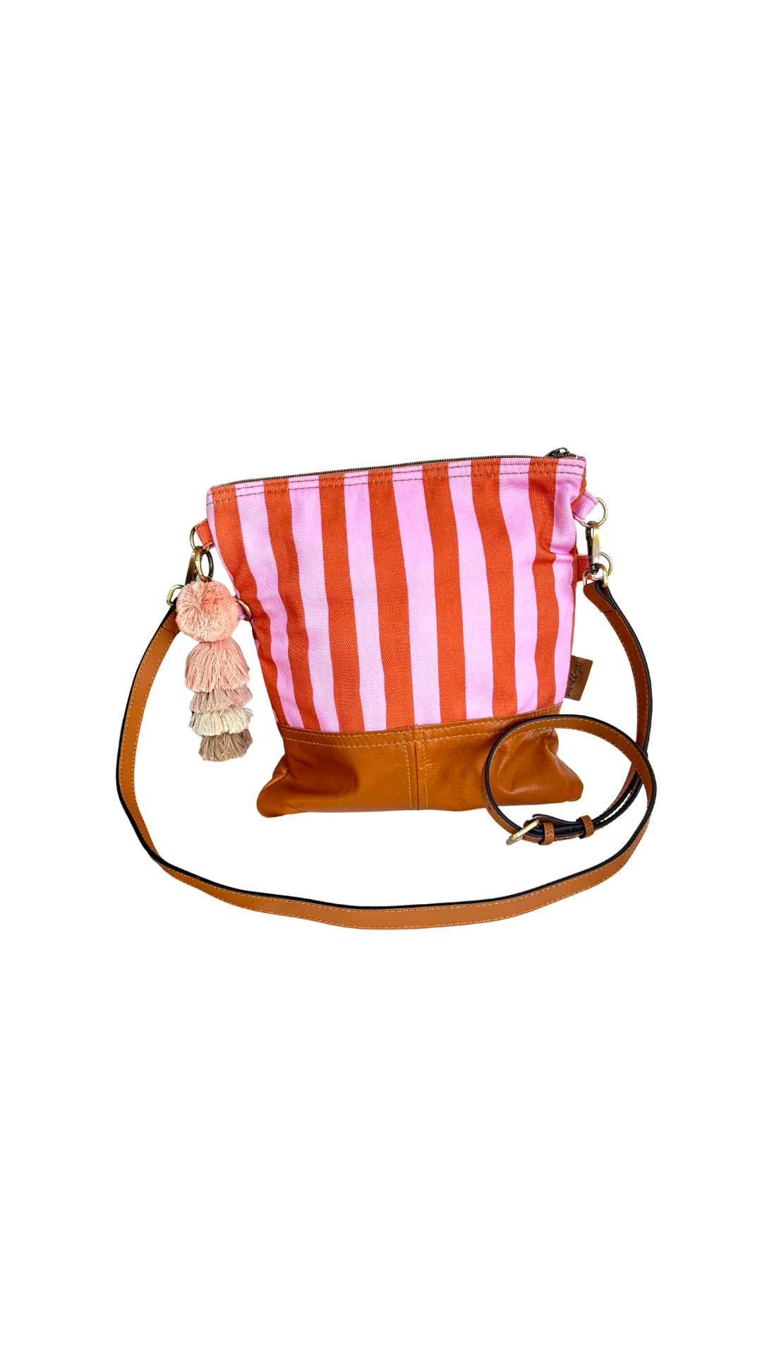 Pink Paint Fold Over Bag