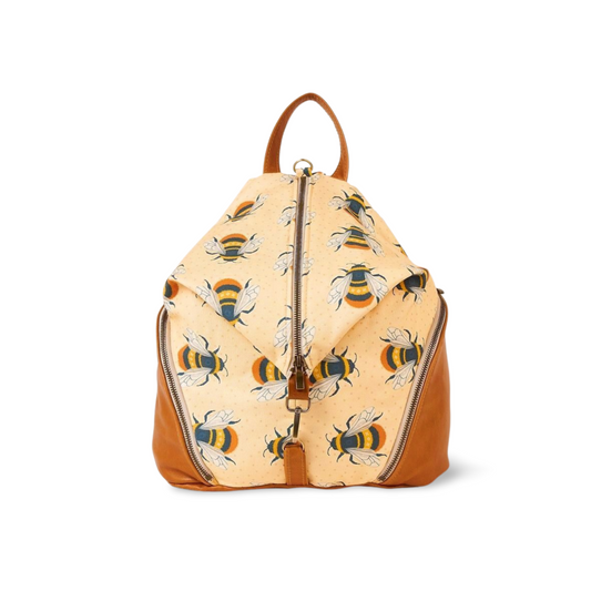 bee printed backpack 