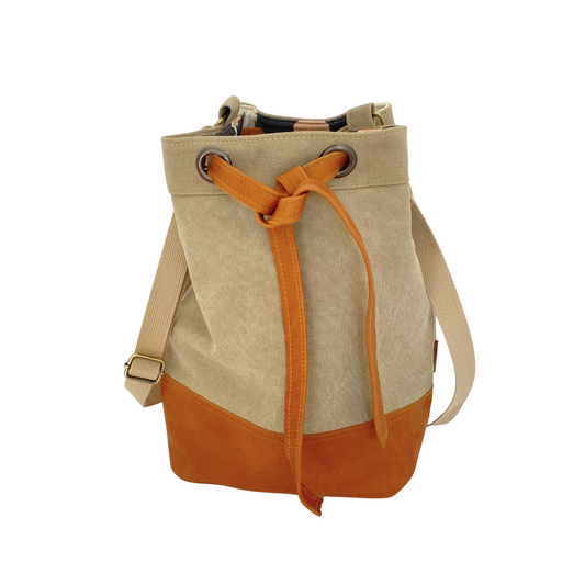 Drawstring Tote Dark Cream