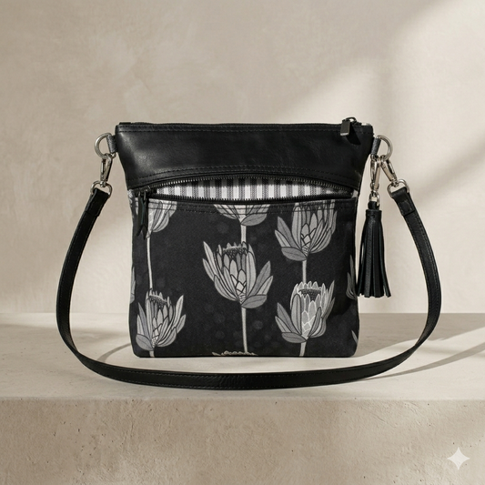 Black Protea Bucket Bag