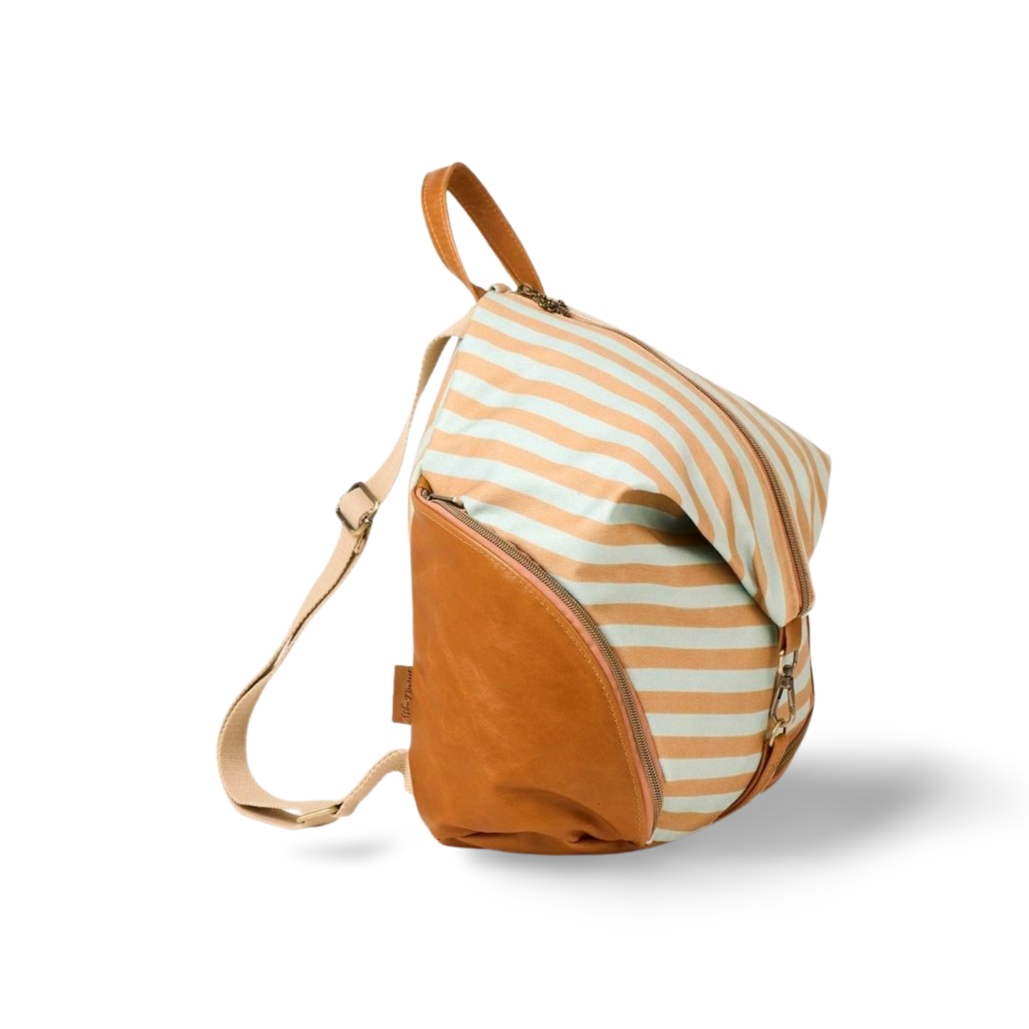 Blue/Tan Stripe Backpack
