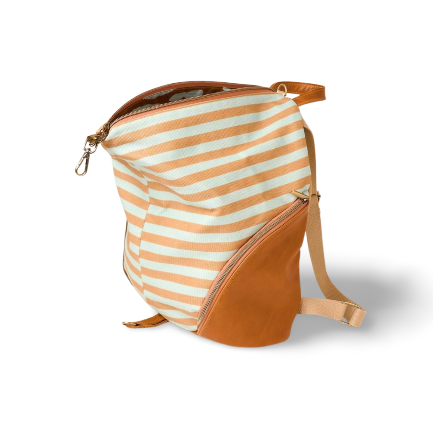 Blue/Tan Stripe Backpack