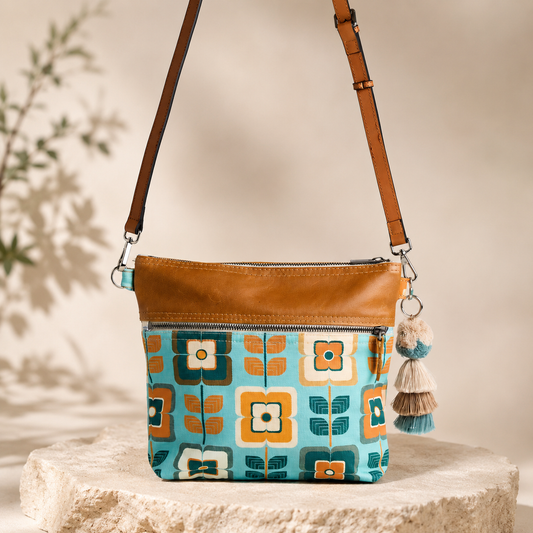 Retro Floral Bucket Bag