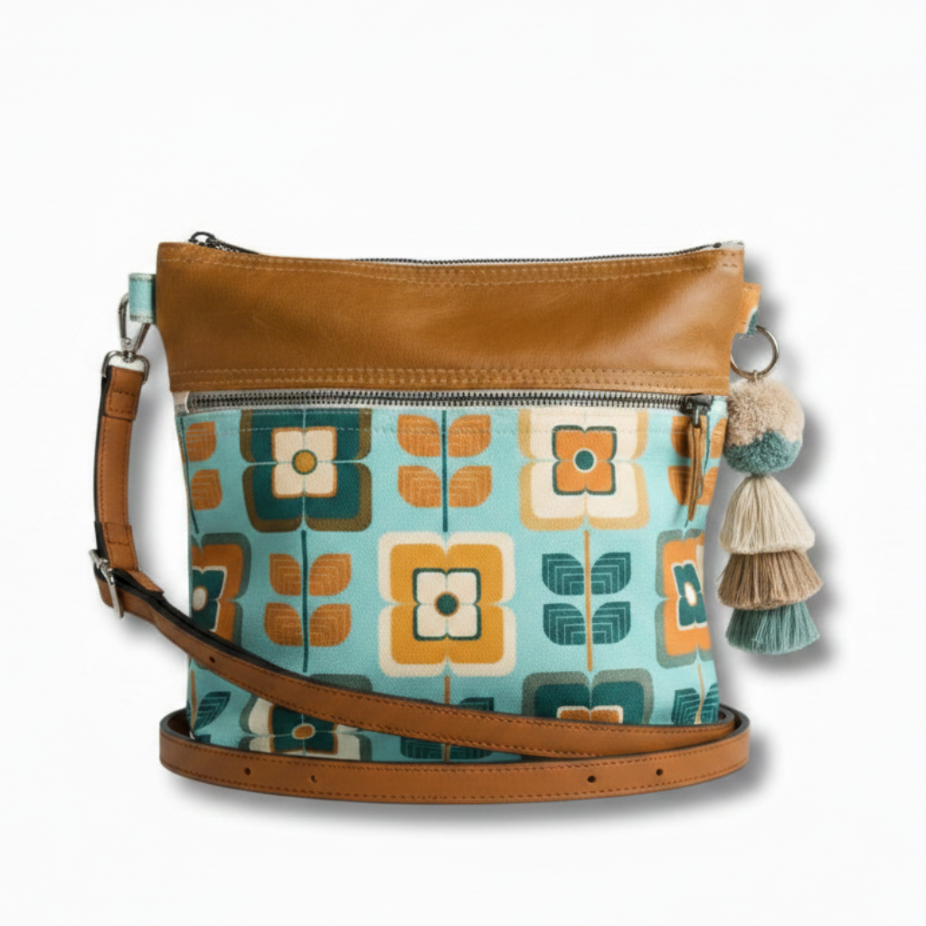 retro floral printed bag made by Madbagss