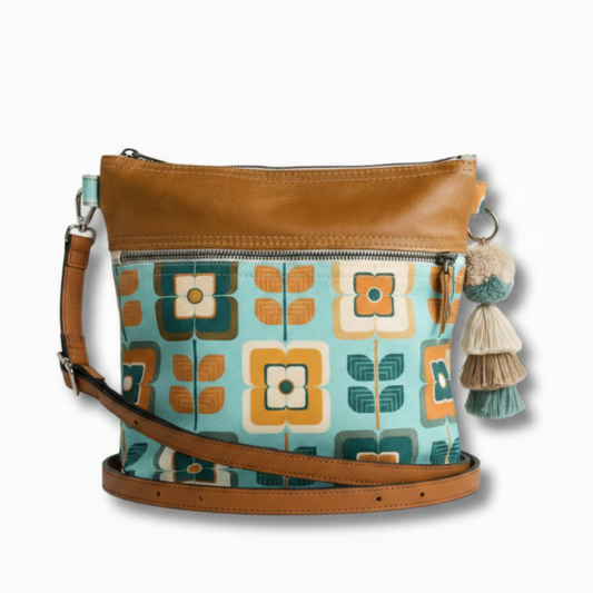 retro floral printed bag made by Madbagss