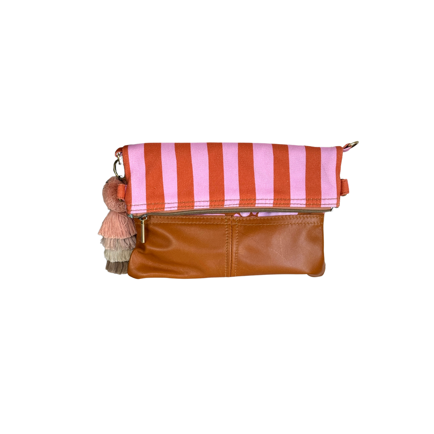 Pink Paint Fold Over Bag