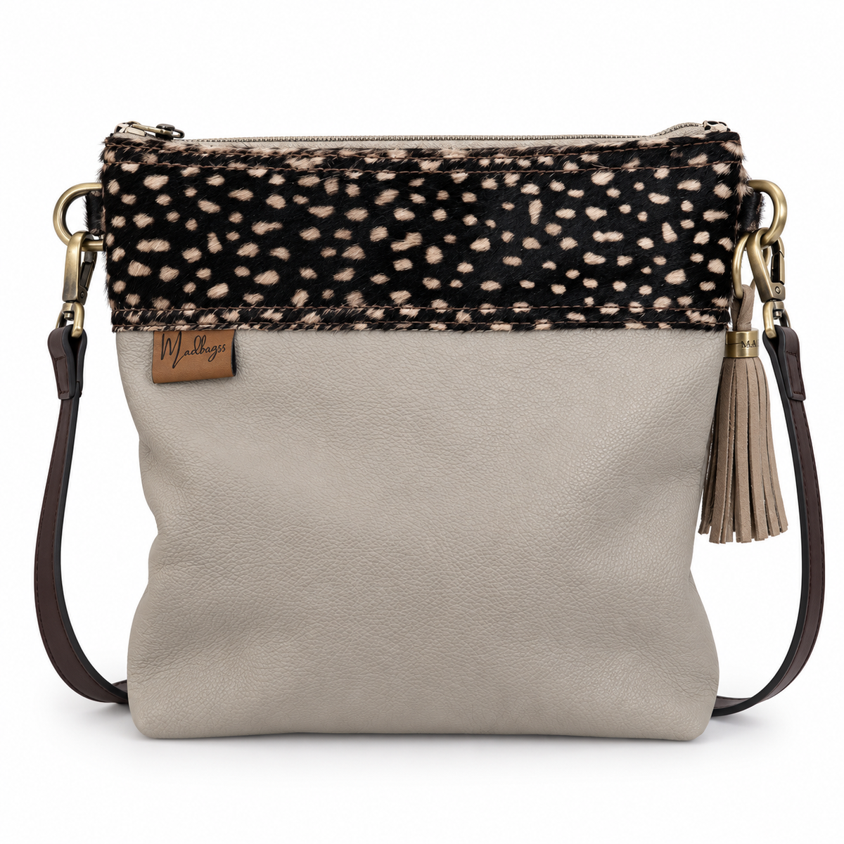 The Signature Leather Bucket Cream/ Spot Trim