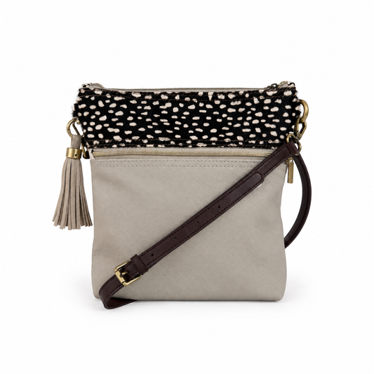 The Signature Leather Bucket Cream/ Spot Trim
