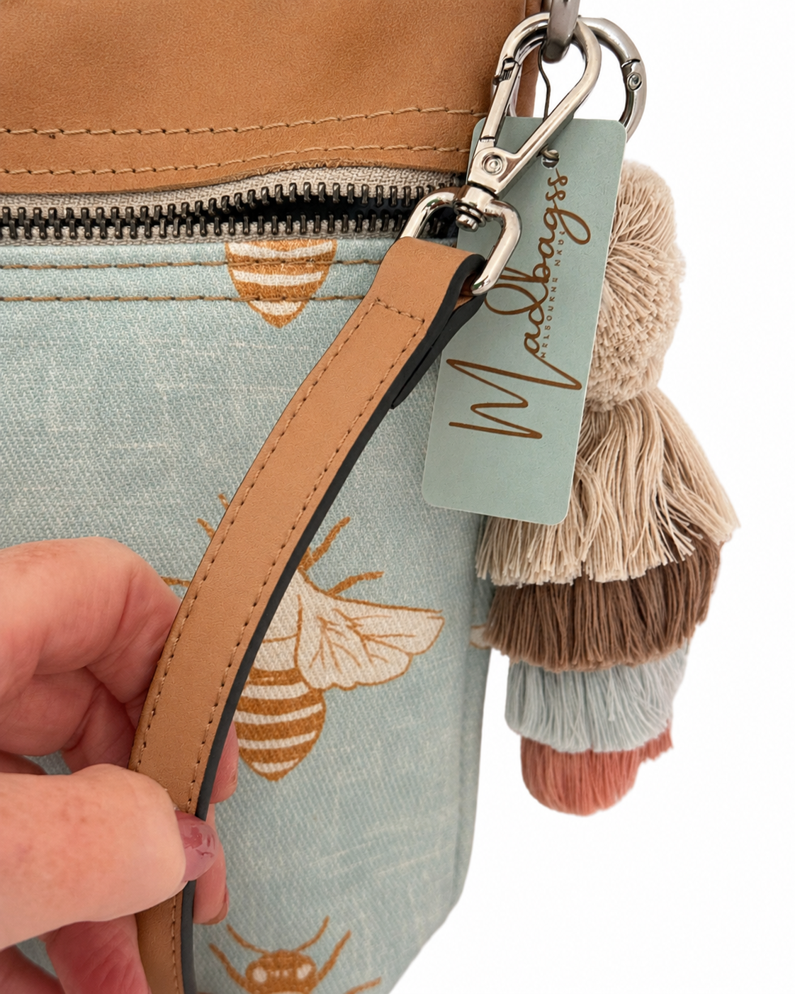 Blue Bee Bucket Bag