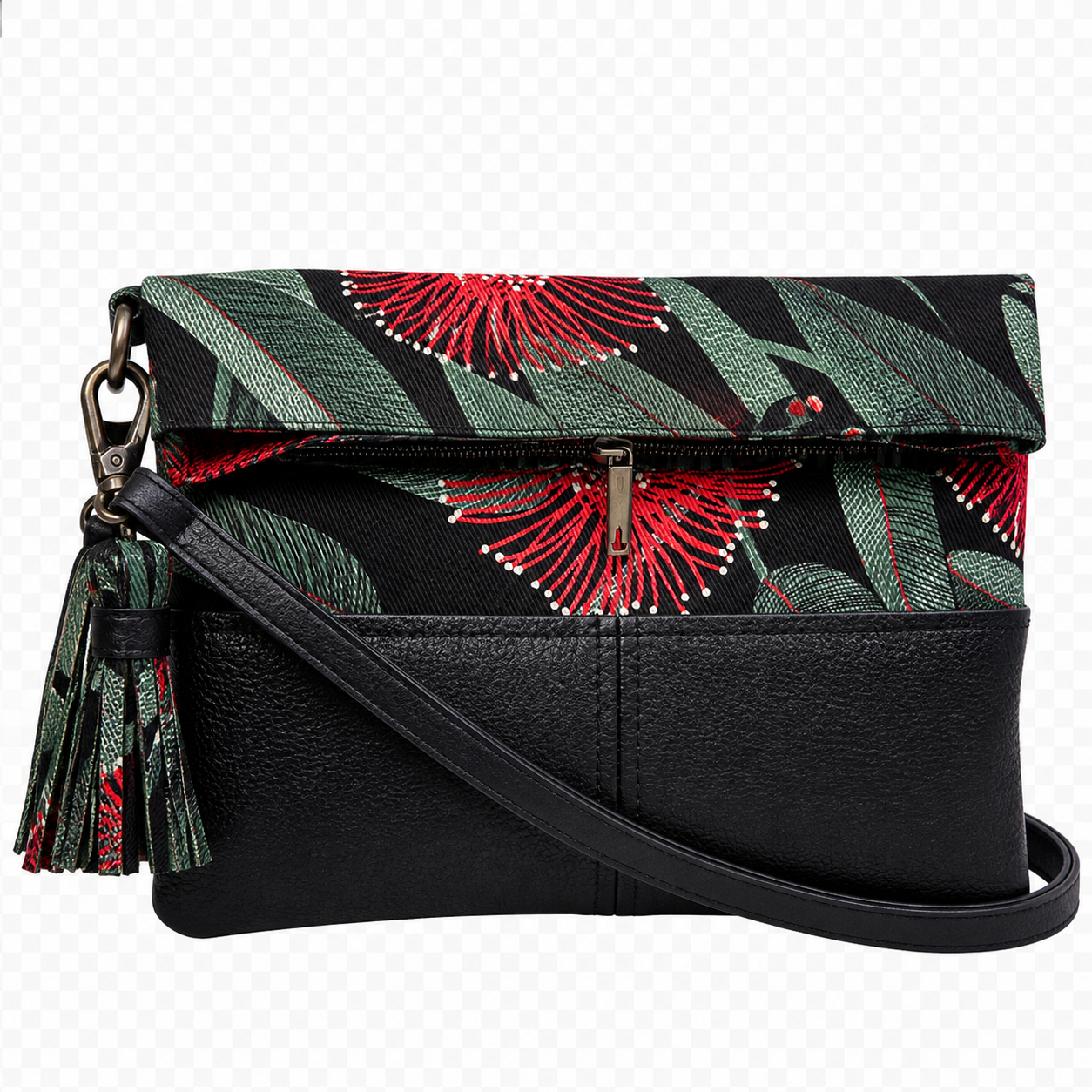 Red Eucalyptus Foldover Bag