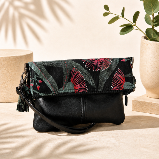 Red Eucalyptus Foldover Bag