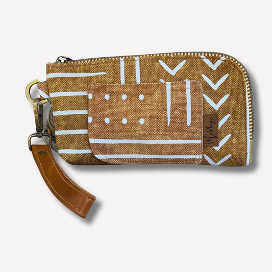 Tan Mudcloth Purse